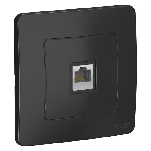 Розетка Комп. 1гн RJ45 Blanca Антрацит с/п BLNIS045006