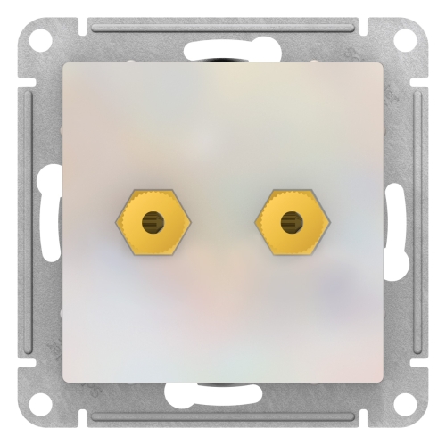 Механизм Розетка Аудио двойная  с/п Жемчуг AtlasDesign  ATN000487