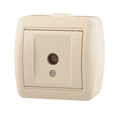 Розетка TV о/п Nata крем (0300129) (10/120)