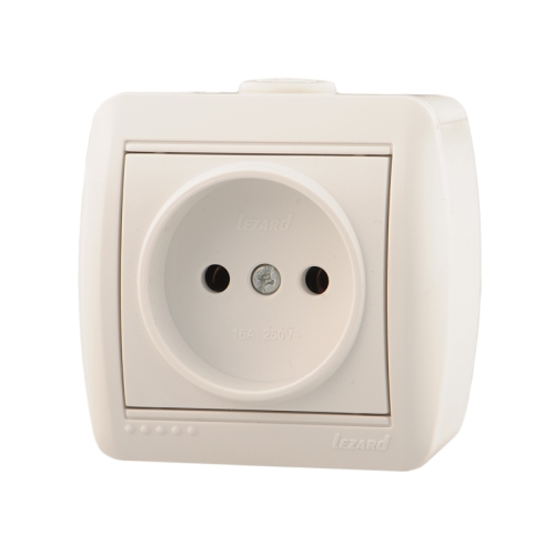 Розетка 1гн о/п Nata белый керам (0200121) (10/120)