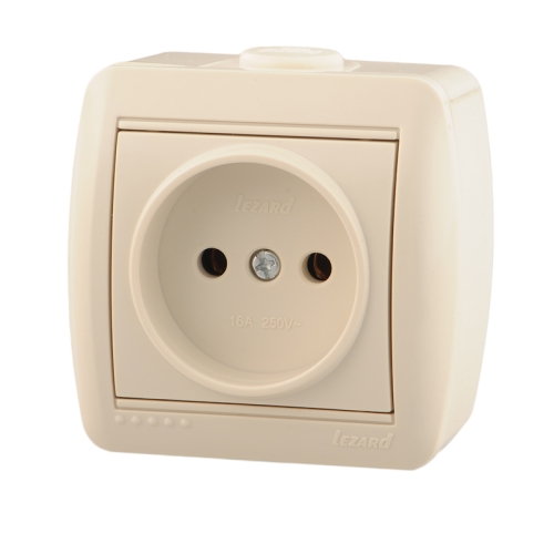 Розетка 1гн о/п Nata крем (0300121) (10/120)