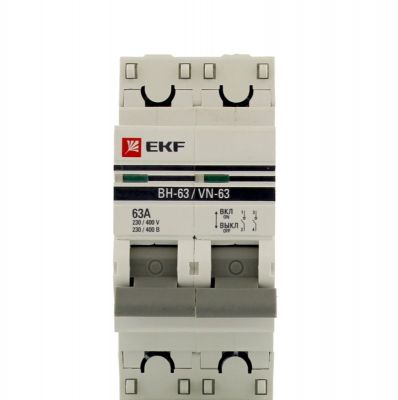 Выключатель нагрузки ВН-63, 2Р 63А ЕКF