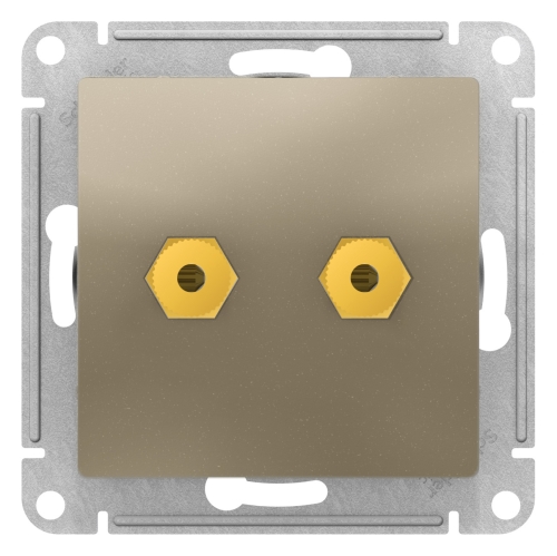 Механизм Розетка Аудио двойная  с/п Шампань AtlasDesign  ATN000587