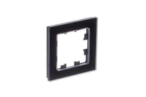 Рамка 1-ая AtlasDesign Nature Натуральное стекло-Черный (универс) ATN361001