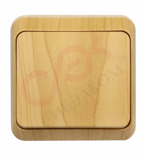 Выключатель 1кл о/п светлое дерево 