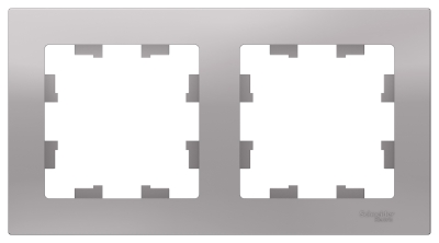 Рамка 2-ая AtlasDesign Алюминий (универс)(ATN000302)