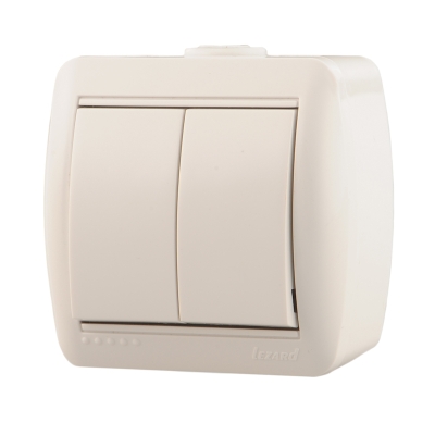 Выключатель 2кл о/п Nata белый (0200101) (10/120)