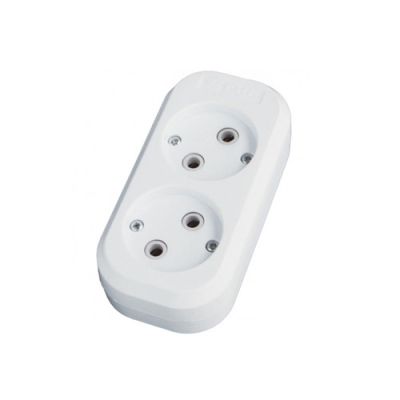 Колодка 2гн белая Smartbuy