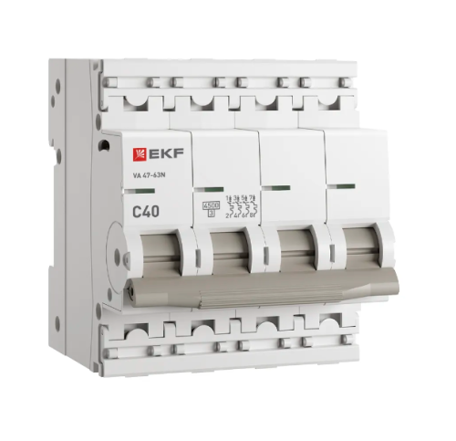 Авт выключатель 4п 40А ВА 47-63N С НОВАЯ ЛИНЕЙКА 