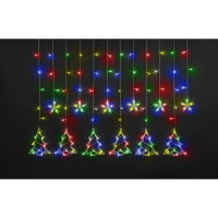 Гирлянда Navigator 95 126 NGF-D033-04 (бахрома звезды и елочки RGBY 2.5*1м IP20)