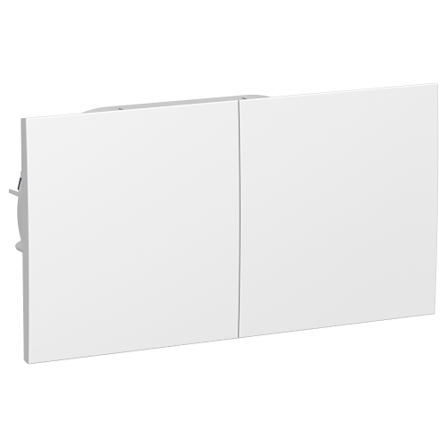 Розетка AtlasDesign белый 2гн с/п c з/к с крышкой ATN000128 (6/36)