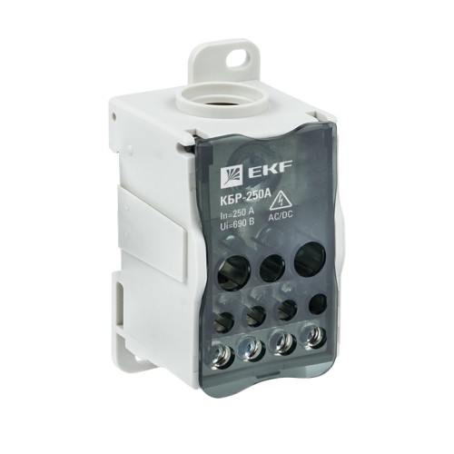 Блок распределительный (КРОСС) КБР-250А тройной крепеж на монт/п  и DIN рейку EKF PROxima 