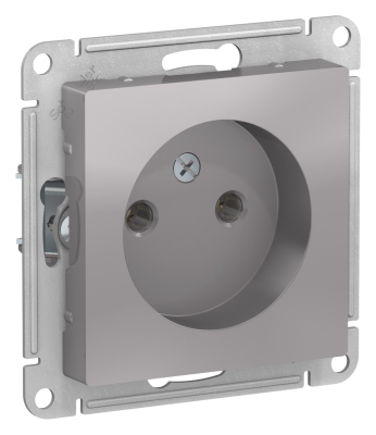 Механизм Розетка AtlasDesign Алюминий 1гн с/п (20/160)ATN000341