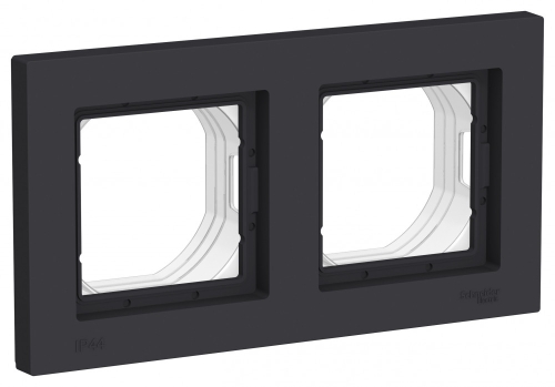 Рамка 2-ая IP44 AtlasDesign AQUA Карбон ATN441002