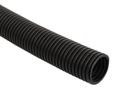 Труба гофрированная ПНД  с тросом д.16 (100) RUVINIL (21601) чёрная