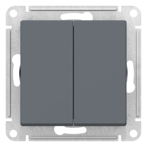 Механиз Выключатель 2-кл с/п Проходной Грифель 10А AtlasDesign (20/160) ATN000765