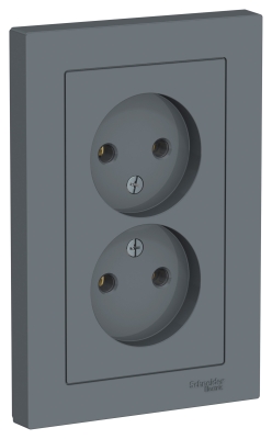 Розетка 2гн с/п  c з/к Грифель AtlasDesign ATN000720 (6/36)