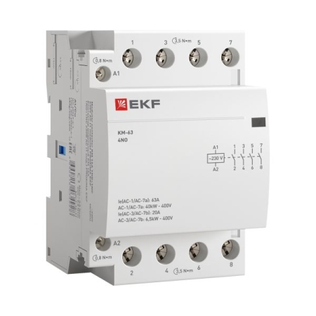 Контактор модульный КМ-63А 4NO (3 мод) EKF PROxima