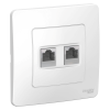 Розетка комьютерная 2-гнезда RJ45 Blanca Белый С/П  BLNIS045451
