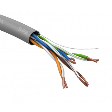 Кабель витая пара U/UTP 4PR 24AWG Cat5e CU PVC SIMPLE внутренний ЭРА (305)