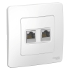 Розетка комьютерная 2-гнезда RJ45 Blanca Белый С/П  BLNIS045451