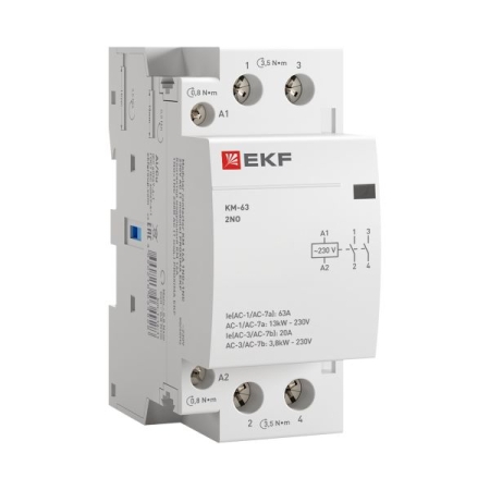 Контактор модульный КМ-63А 2NO (2 мод) EKF PROxima