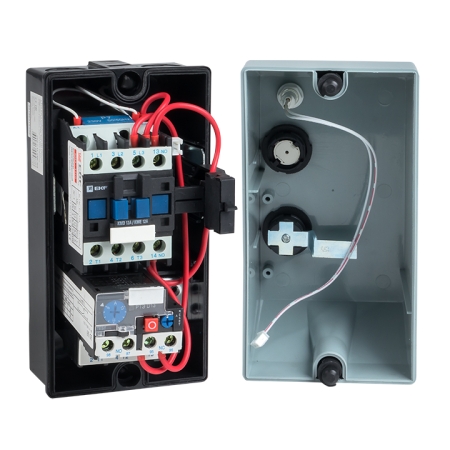 Пускатель в корпусе IP65 КМЭ 18А 400В с РТЭ Ir-12-18A и индикатором EKF