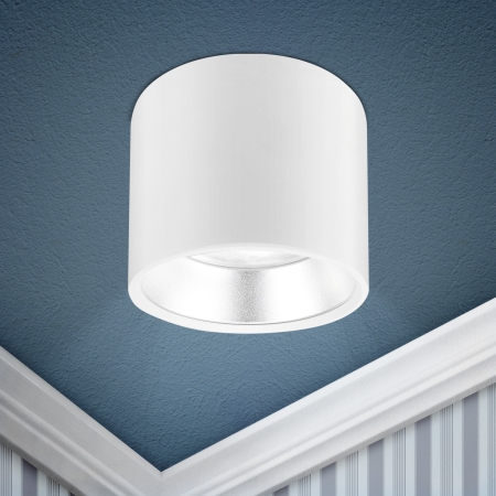 Подсветка  OL8 GX53 WH/SL ЭРА светильник накладной под GX53 алюминий, цвет белый-серебро