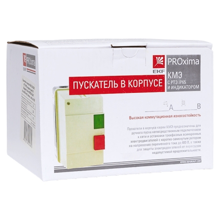 Пускатель в корпусе IP65 КМЭ 25А 230В с РТЭ Ir-17-25A и индикатором EKF
