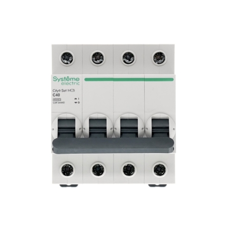 Автоматический выключатель 4п 40А С 4.5kA Systeme Electric C9F34440 City9 Set