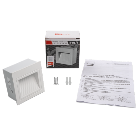 Светильник для ступеней PWS/R S8484 3w 4000K белый встраиваемый 230V IP20  Jazzway5005679