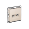 Механизм Розетка RJ45+RJ45 компьютерная AtlasDesign Бежевый ATN000285