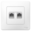 Розетка комьютерная 2-гнезда RJ45 Blanca Белый С/П  BLNIS045451