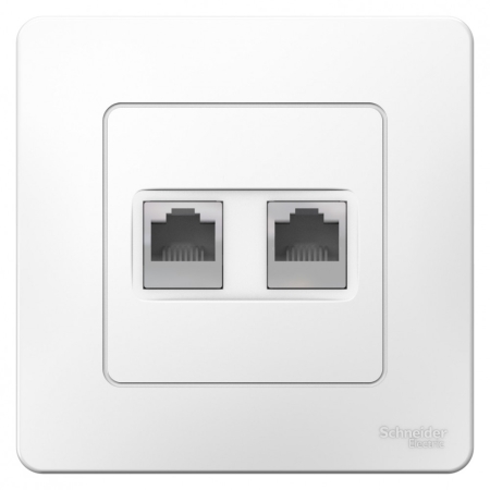 Розетка комьютерная 2-гнезда RJ45 Blanca Белый С/П  BLNIS045451